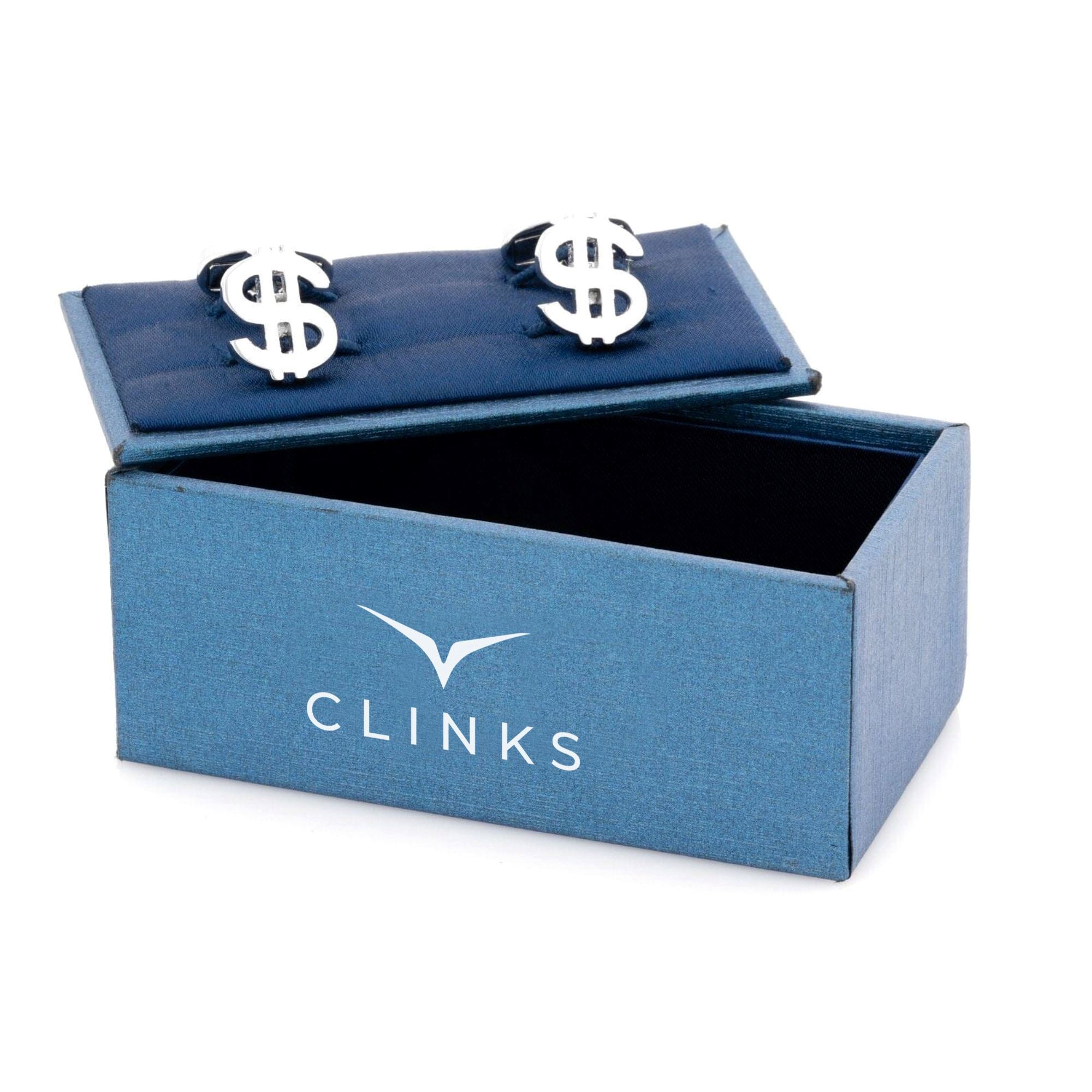 "$" Silver Dollar Sign Cufflinks Novelty Cufflinks Clinks Australia 