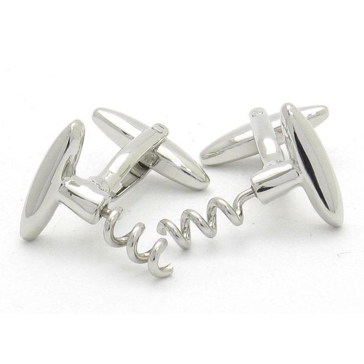 Corkscrew Wine Cufflinks Novelty Cufflinks Clinks Australia Corkscrew Wine Cufflinks 