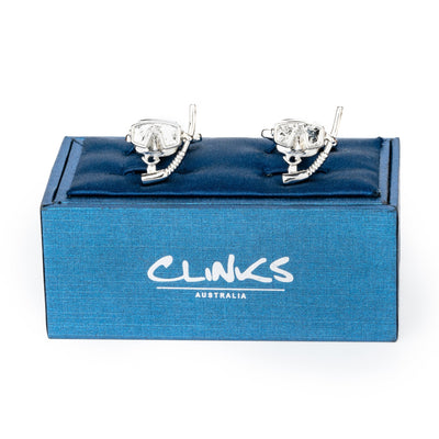 Snorkelling Mask Cufflinks Silver