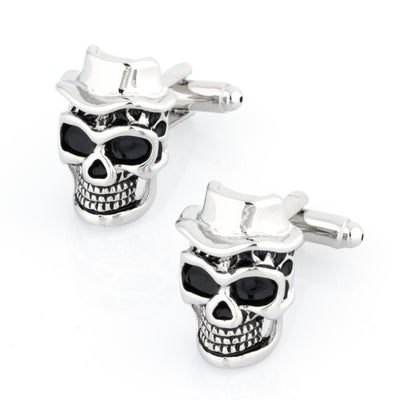 Skull with Top Hat Cufflinks