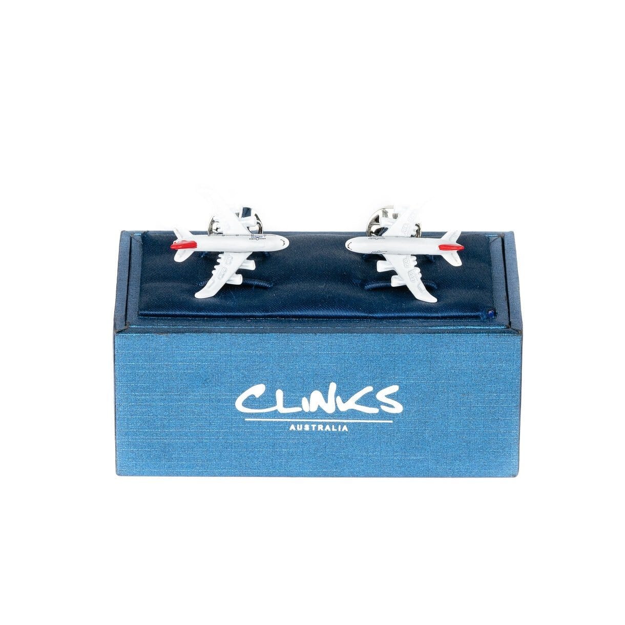 Commercial Jet Plane Cufflinks in Colour Novelty Cufflinks Clinks Australia 