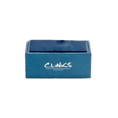 Curved Silver With Gold Accents Cufflinks