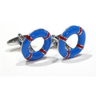 Life Ring Blue and Red Cufflinks