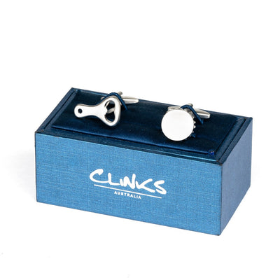 Silver Bottle Cap & Opener Cufflinks