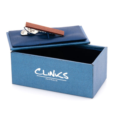 Red Wood Small Tie Clip