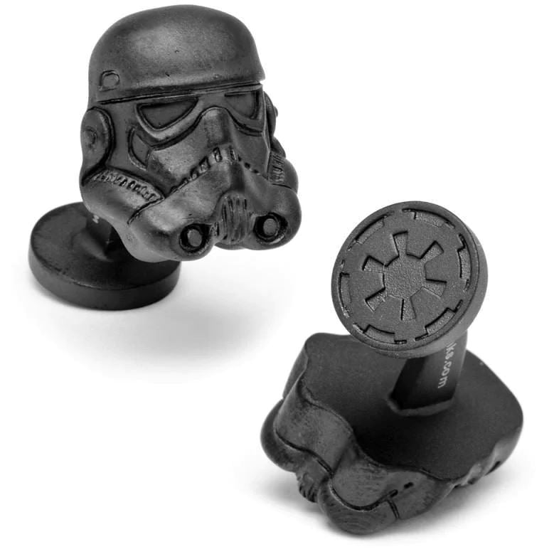 Star Wars Stormtrooper 3D Head Cufflinks in Matte Black Novelty Cufflinks Star Wars 