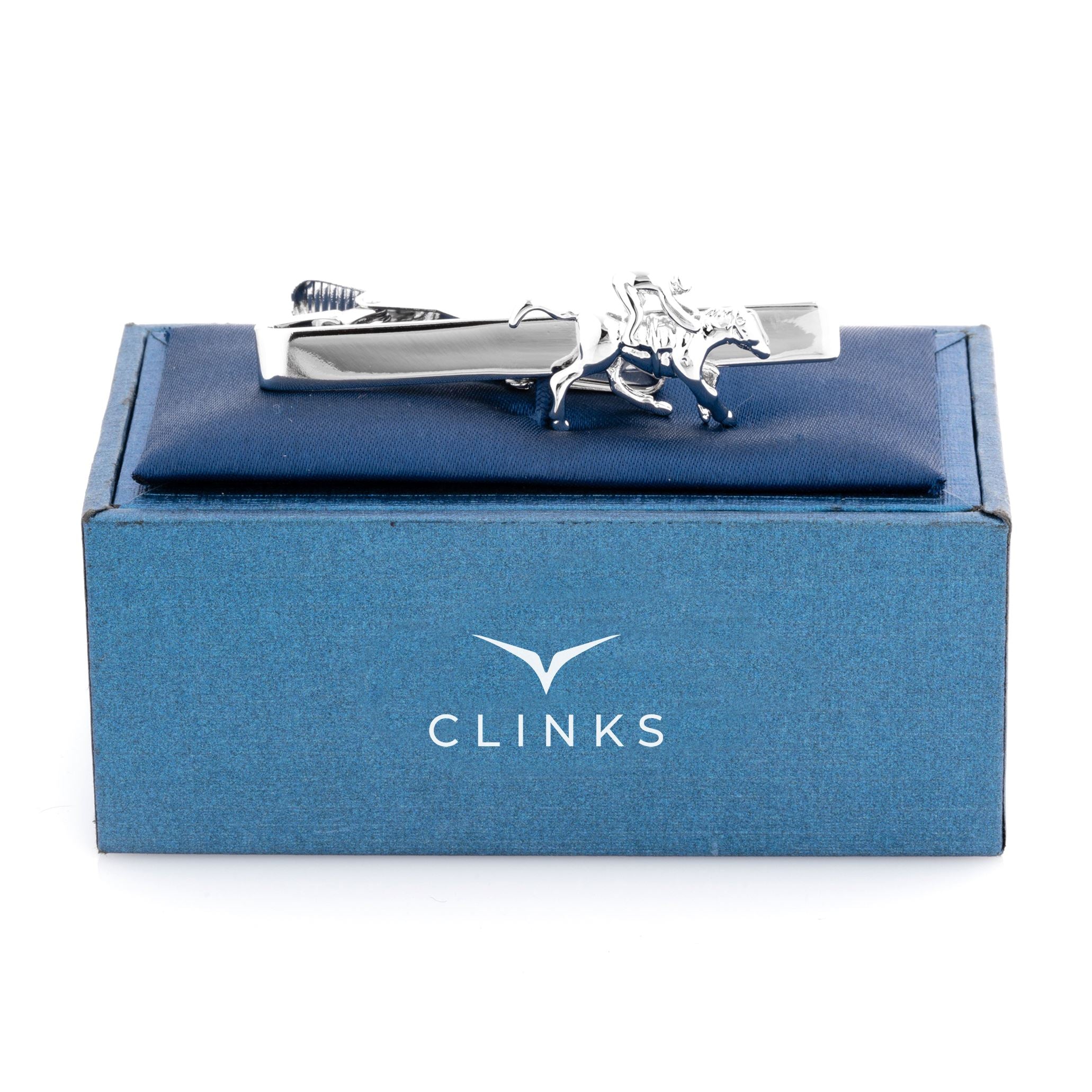 Horse and Jockey Tie Clip Tie Clips Clinks 