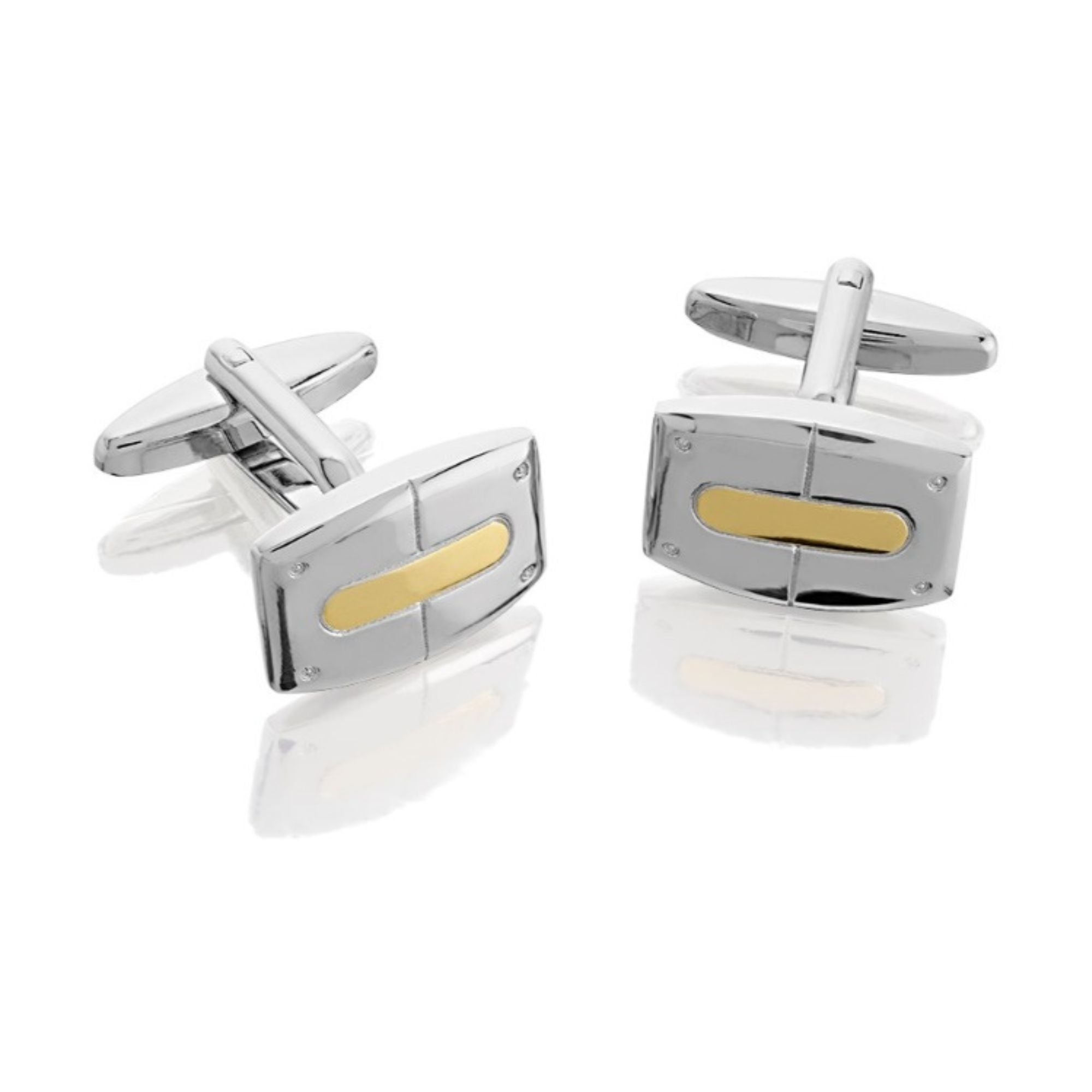 Gold and Silver Buckle Cufflinks