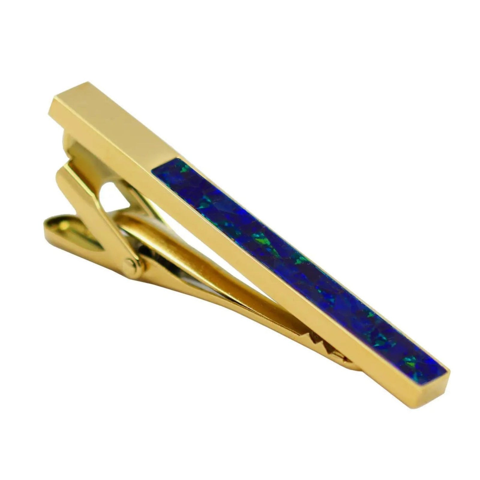 Gold Australian Sky Opal Tie Clip