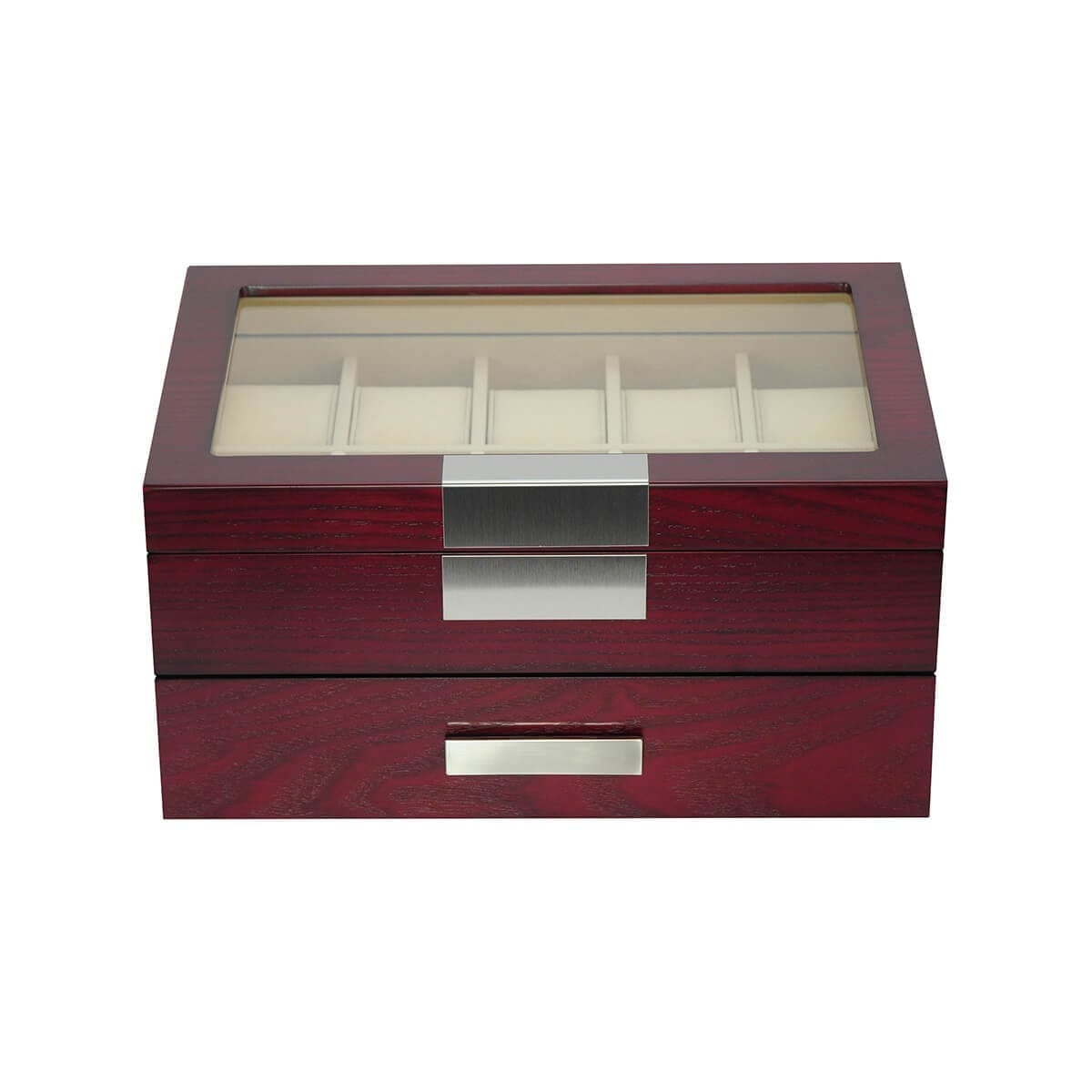 Cherry Wooden Watch Box, 20 Watch Box, Cuffed Watch Box, Clinks Australia Watch Box, Cherry Watch Boxes on Cuffed, Australia Watch Box, Watch Storage Box, Watch Display Box, 20 Slots Watch Box, Watch Boxes for 20, Cherry Watch Box, Wooden Watch Box, Cherry, Watch Boxes, CB5008, Clinks.com
