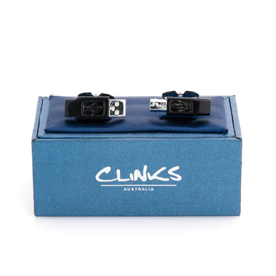 Black USB Cable Cufflinks