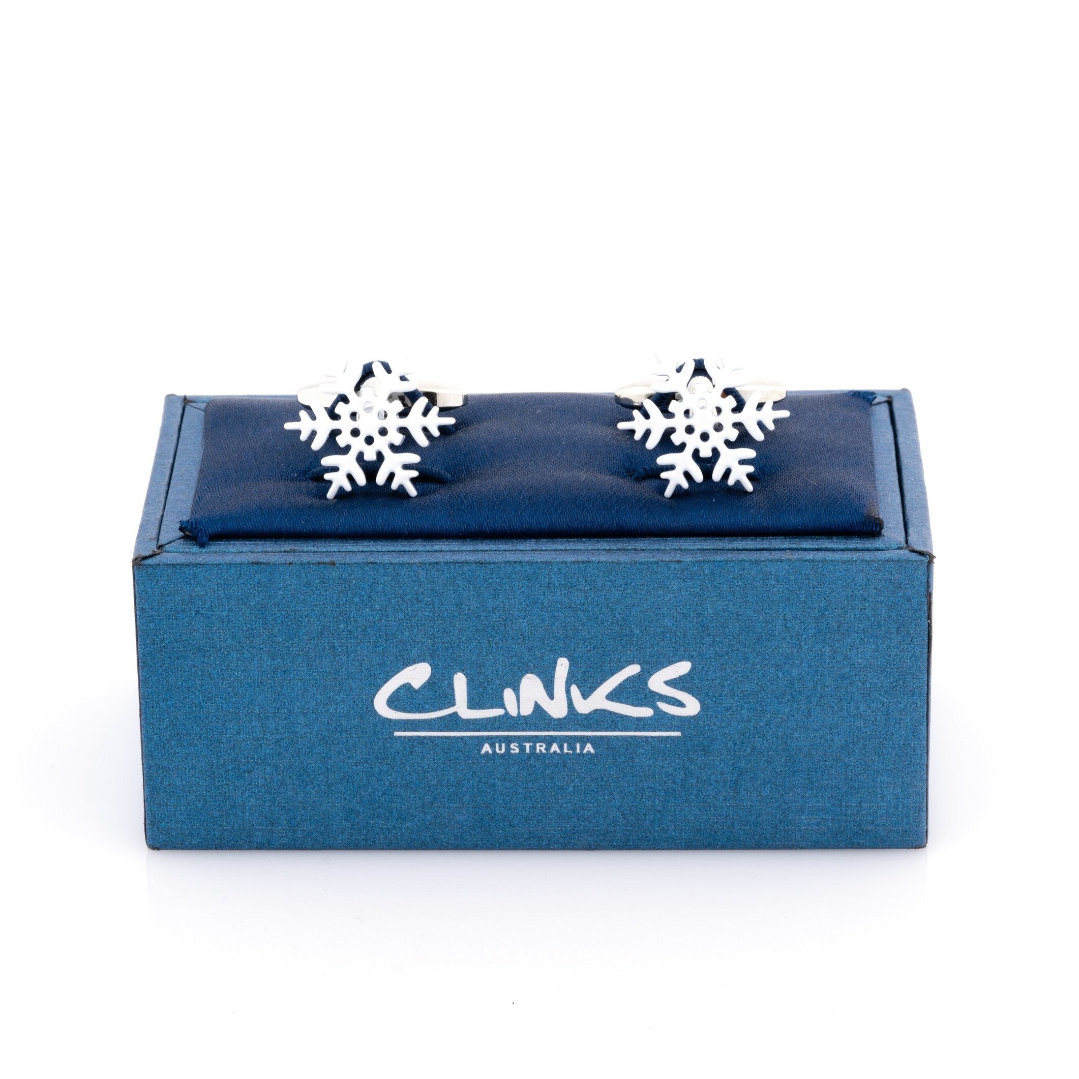 White Snow Flake Cufflinks Novelty Cufflinks Clinks Australia 